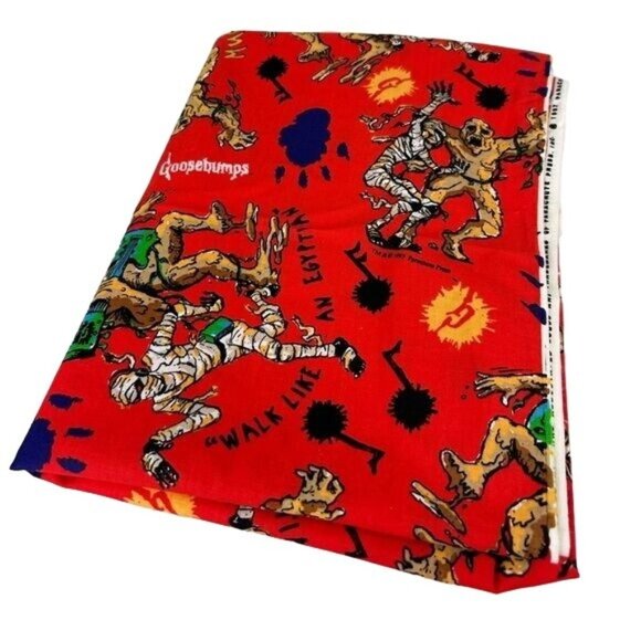 Goosebumps Vintage R.L. Stine 1997 Muddy Creek Stomp Fabric Egyptian Mummy 53” - Picture 1 of 6